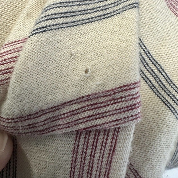 Vintage Tommy Hilfiger Shirt Adult XL Beige Red Button Up Vertical Stripes Mens - Picture 8 of 8